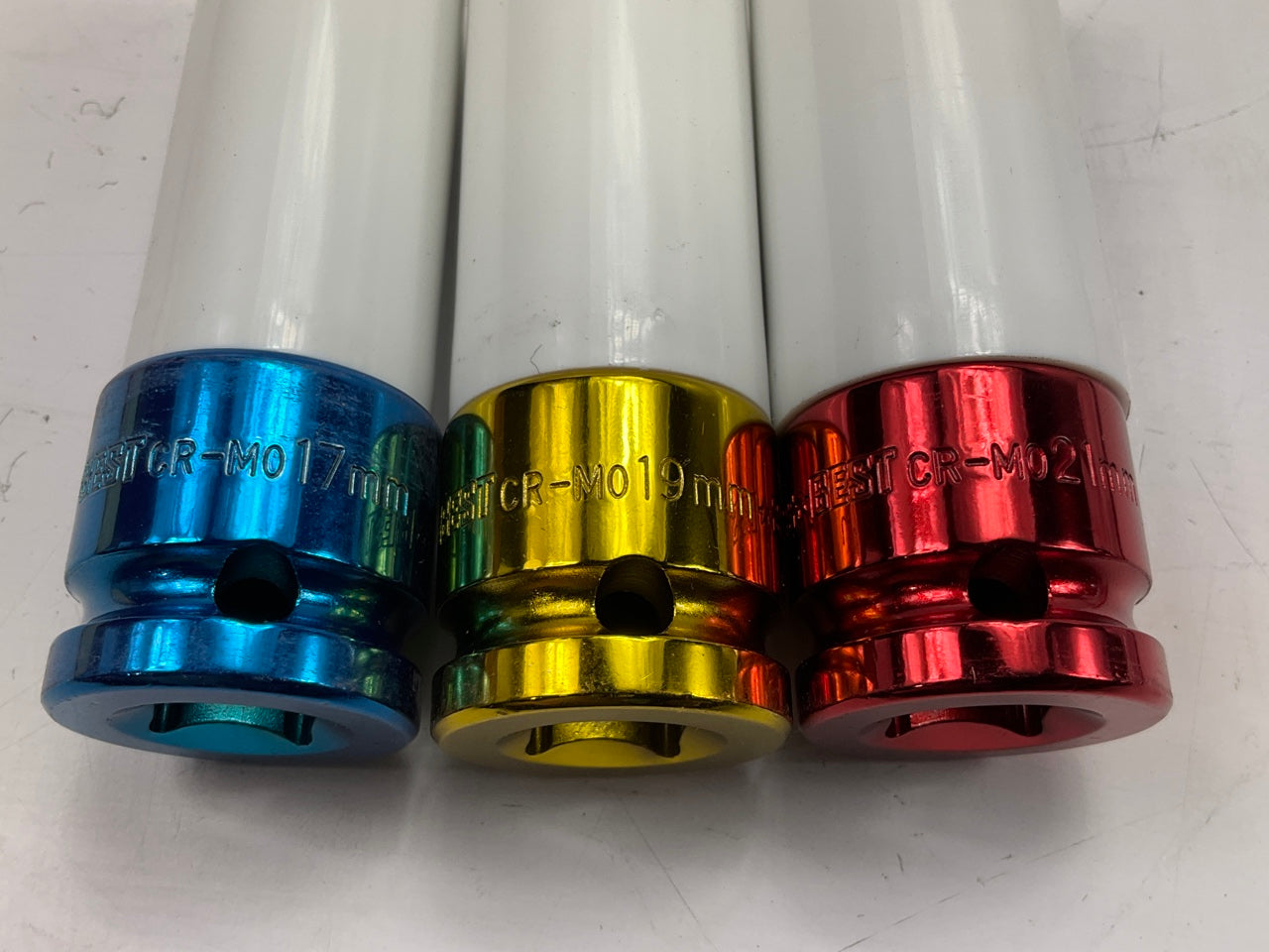 Mechanics Extra-Thin Wall Lug Nut Wheel Protector Impact Sockets: 17mm 19mm 21mm