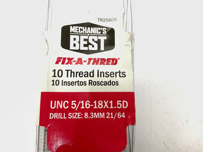 Mechanics Best TR25605 Fix-A-Thread 10 Thread Inserts - UNC 5/16''-18 X 1.5D