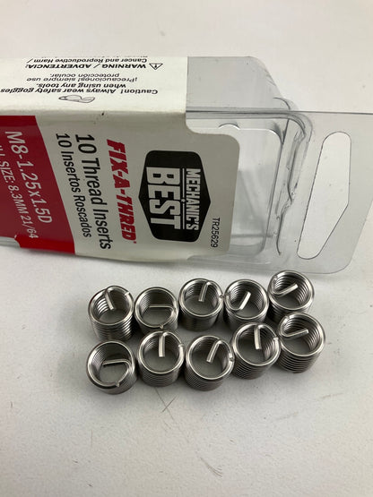 Mechanics Best TR25629 Fix-A-Thread Repair Inserts M8-1.25 X 1.5D - 10 Pack