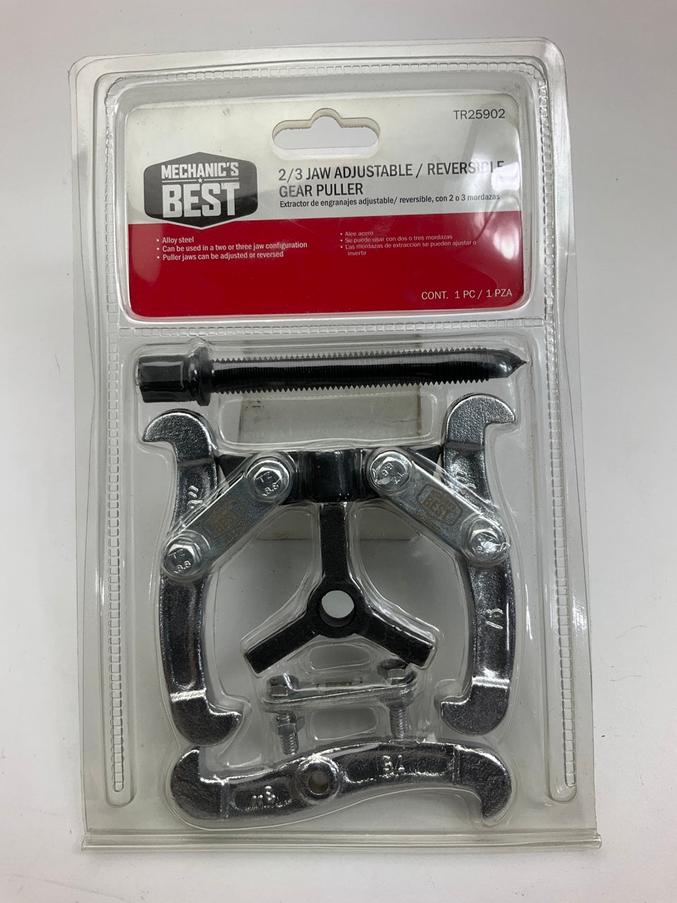 Mechanics Best TR25902 2/3 3 Inch Jaw Puller Kit, Adjustable And Reversible Jaws