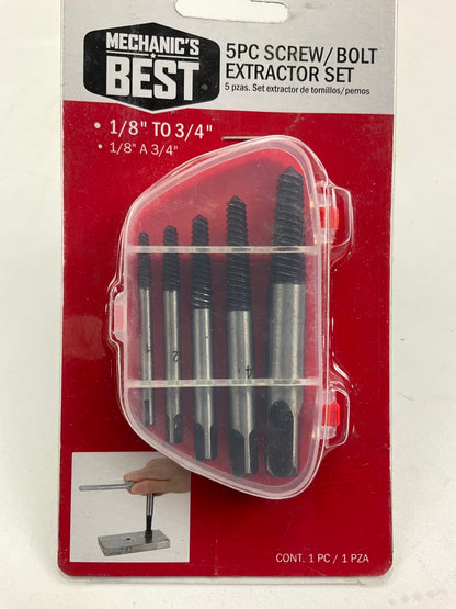 Mechanics Best TR336SE5C Screw Extractor Set, 5-Piece