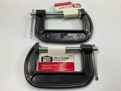 Mechanics Best TRCC3 3'' C-Clamps, PAIR