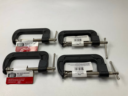 (4) Mechanics Best TRQRCC4 4'' Quick Release C-Clamp