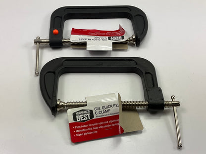 Mechanics Best TRQRCC6 QUICK RELEASE 6'' C-Clamps, PAIR