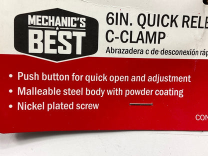 Mechanics Best TRQRCC6 QUICK RELEASE 6'' C-Clamps, PAIR