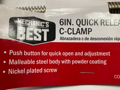 Mechanics Best TRQRCC6 QUICK RELEASE 6'' C-Clamp