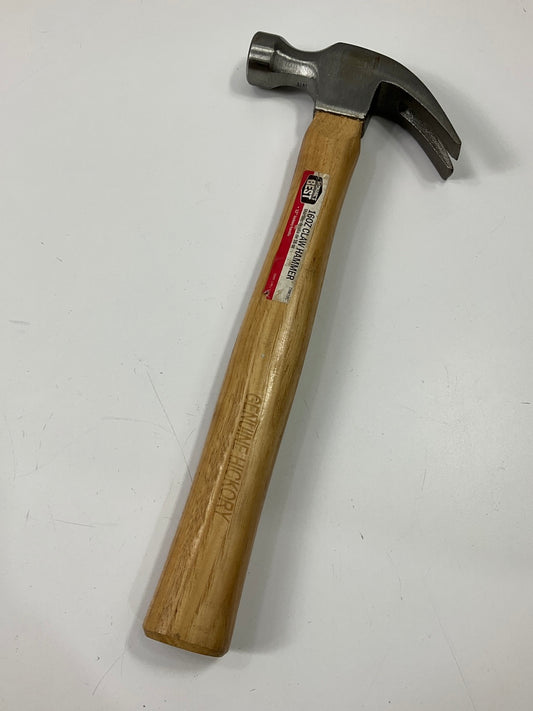 Mechanics Best TRW16C 16 Oz. Claw Hammer W/ 12'' Hickory Handle