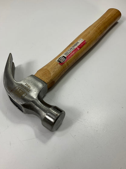 Mechanics Best TRW16C 16 Oz. Claw Hammer W/ 12'' Hickory Handle