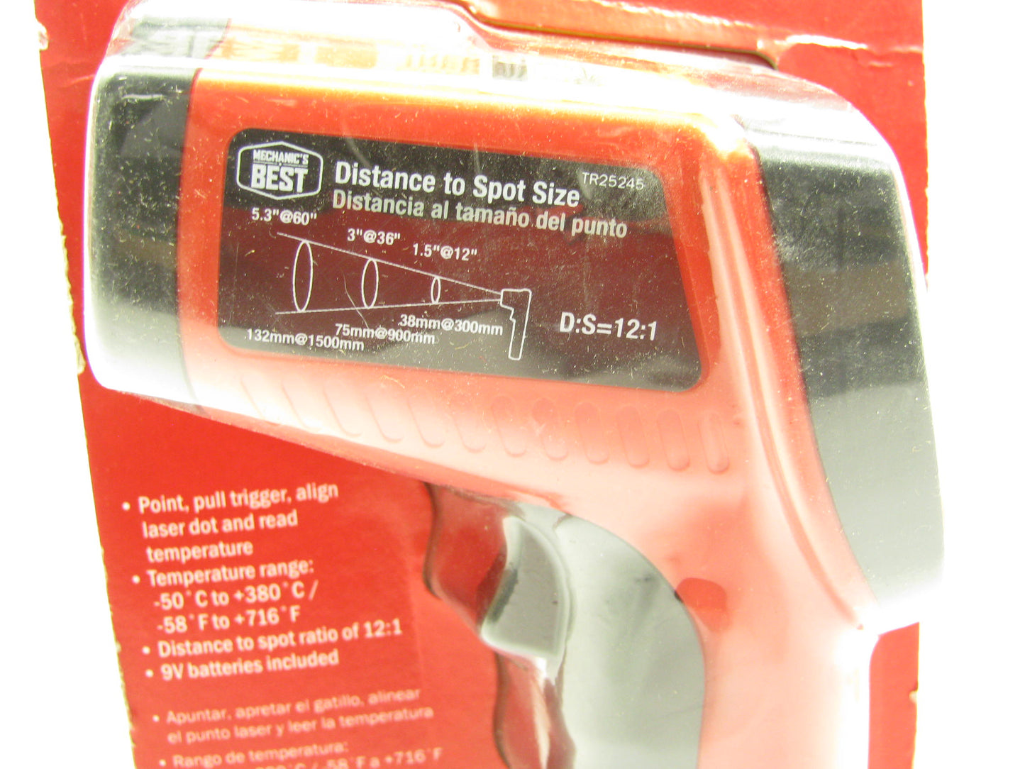 Non-Contact Infrared Laser Thermometer Gun, Digital -58° To 716° Temperature