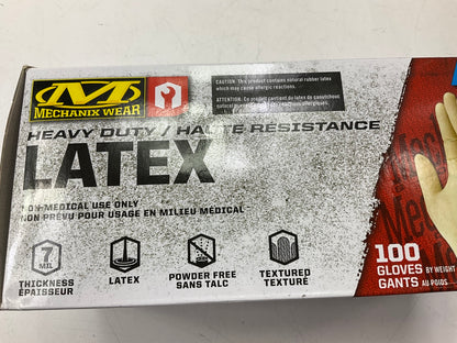 500 Pack - Mechanix Wear D04-00-009 100 Latex Work Gloves, 7 Mil, Size MEDIUM