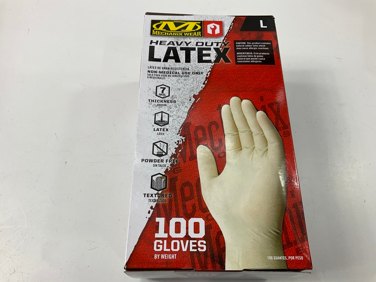 Powder Free, 7 MIL, Textured HEAVY DUTY Mechanics Latex Gloves LARGE, 500 PACK