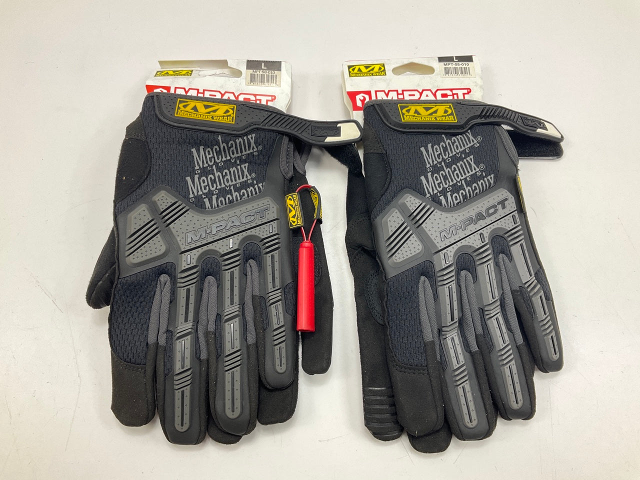 (2) Mechanix Wear MPT-58-010 M-Pact Mechanic's Gloves - Size Large