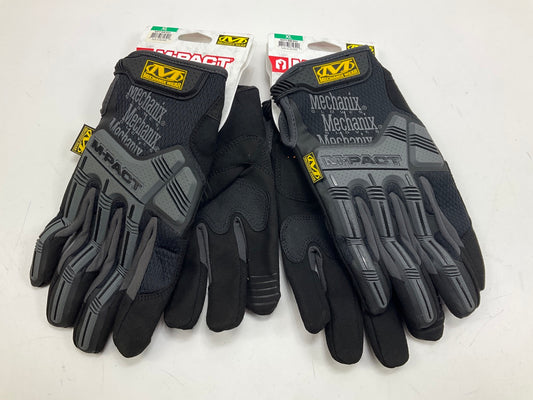 (2) Mechanix Wear MPT-58-011 M-Pact Gloves Impact Resistant Work Gloves, X-Large