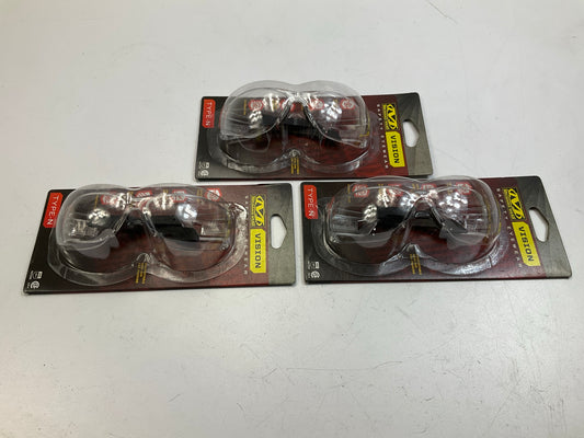 (3) Mechanix Wear Type-N Safety Glasses With Clear Frame And Clear Anti-Fog Lens