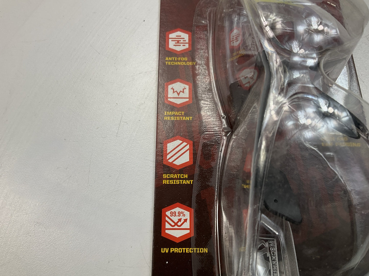 (3) Mechanix Wear Type-N Safety Glasses With Clear Frame And Clear Anti-Fog Lens