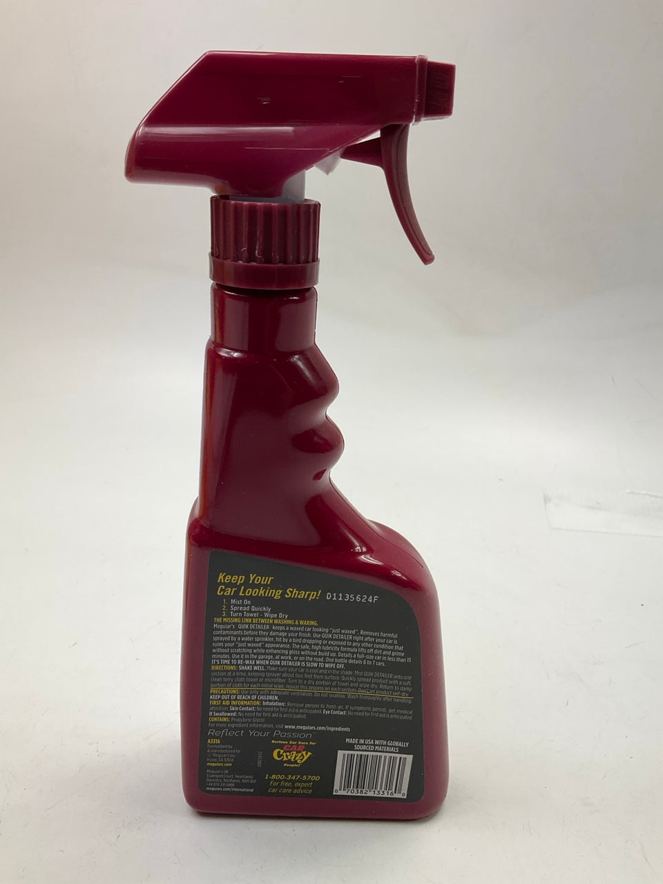Meguiar's A3316 Automotive Quik Detailer Spray - 16 Oz