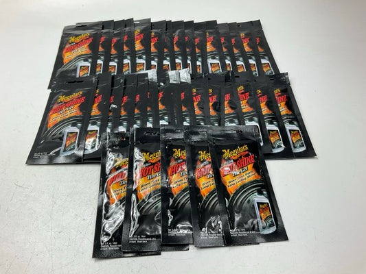 Pack Of 35 - Meguiars G124001T  Hot Shine Tire Gel, Individual Pouches, 0.5oz Ea