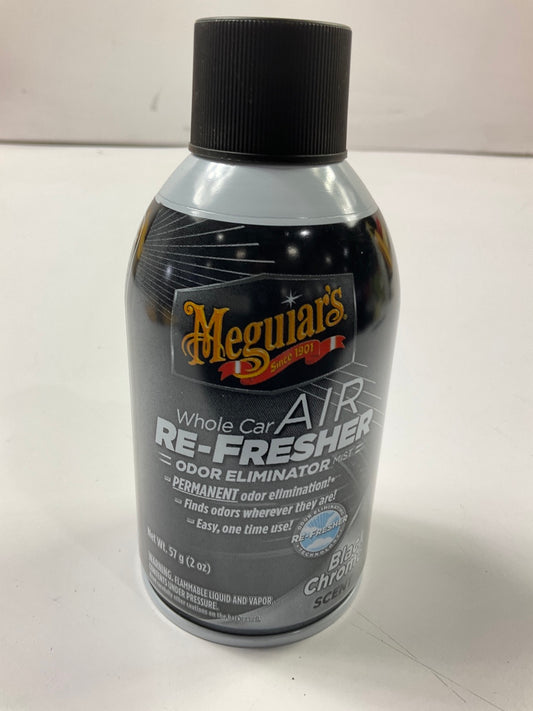 Meguiars G181302 Whole Car Air Re-Fresher Odor Eliminator Mist, Black Chrome