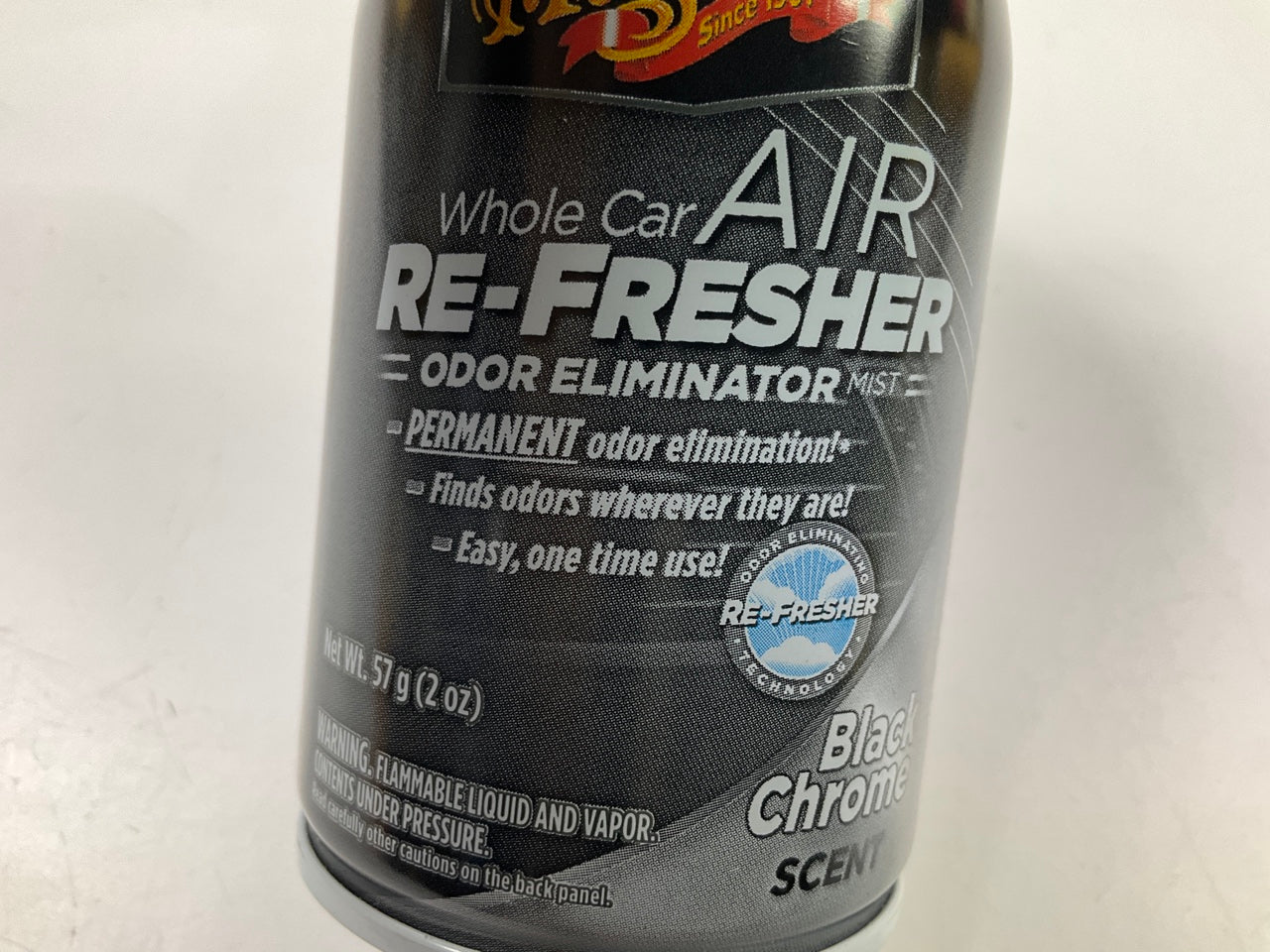 Meguiars G181302 Whole Car Air Re-Fresher Odor Eliminator Mist, Black Chrome