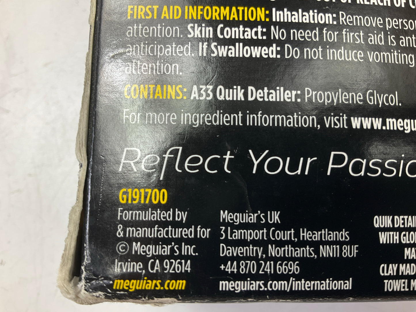 Meguiar's G191700 SMOOTH SURFACE CLAY KIT 2 Clay Bars Quick Detailer Microfiber