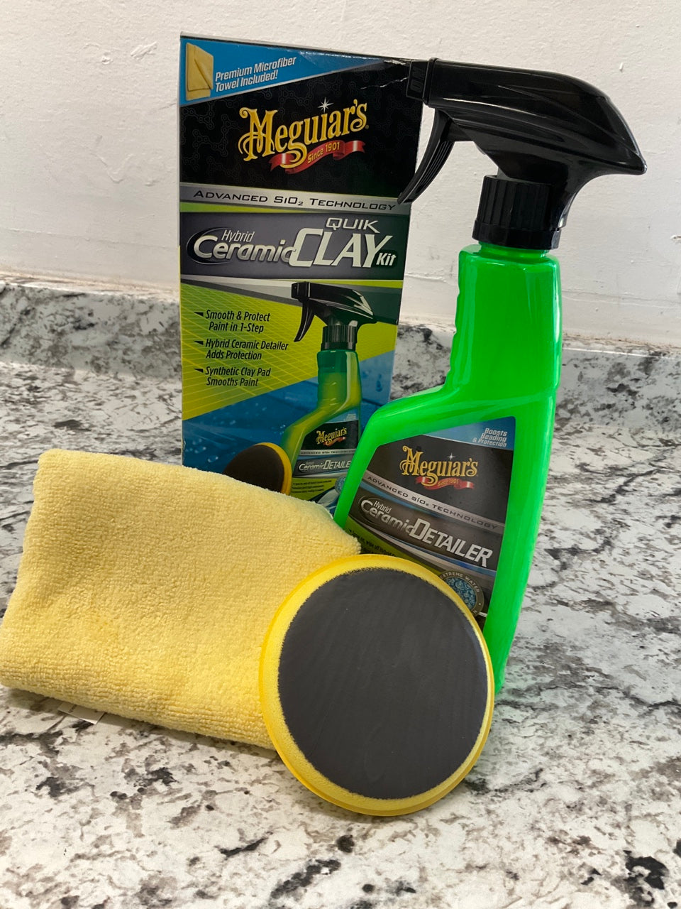 Meguiars G200200 Hybrid Ceramic Detailer Quik Clay Kit