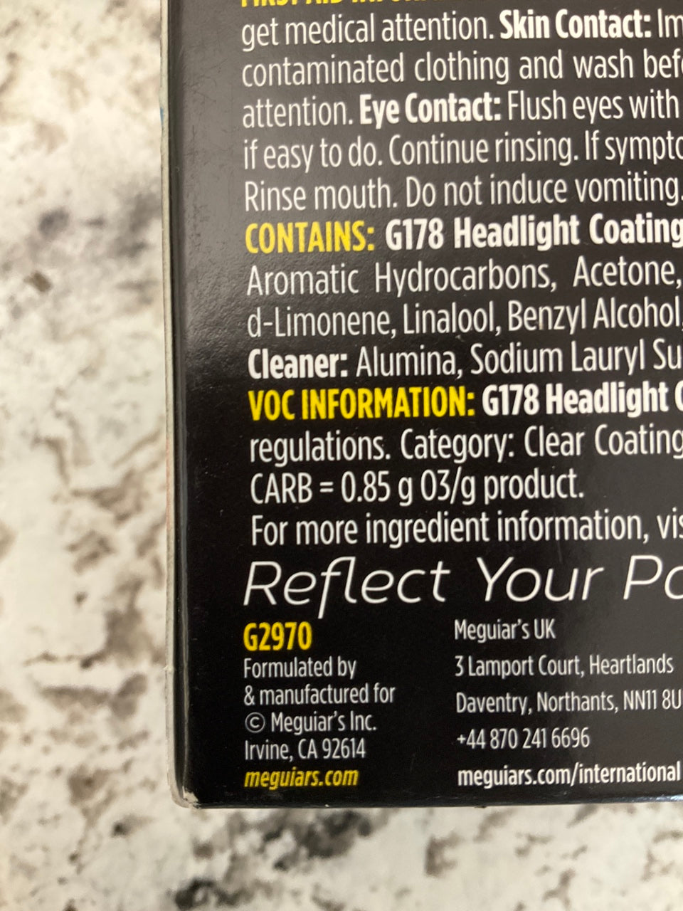 Meguiars G2970 Two Step Headlight Head Lamps Restoration Kit