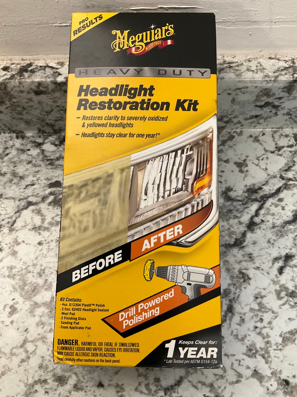 Meguiars G2980 Heavy Duty Headlight Lamp Restoration Kit With Polish And Sealant