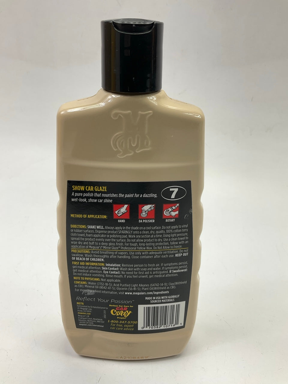 Meguiars M0716 Mirror Glaze Professional Show Car Glaze, 16 Oz.