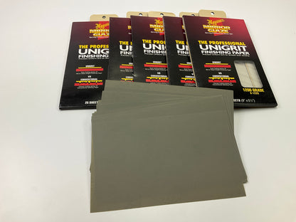 5 Packs - Meguiars S1225 Unigrit 1,200 Grit Finishing Sandpaper 9''x5.5''