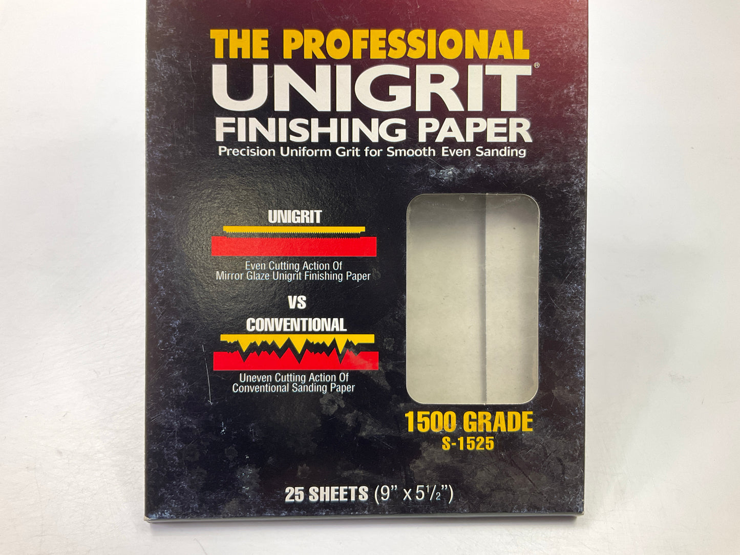 Meguiars S1525 Mirror Glaze 1500 Grit Unigrit Finishing Paper 9'' X 5.5'' 25/ Pack