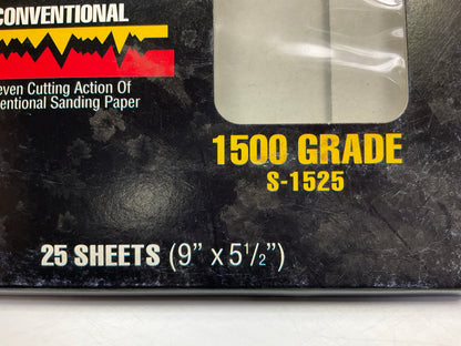 Meguiars S1525 Mirror Glaze 1500 Grit Unigrit Finishing Paper 9'' X 5.5'' 25/ Pack