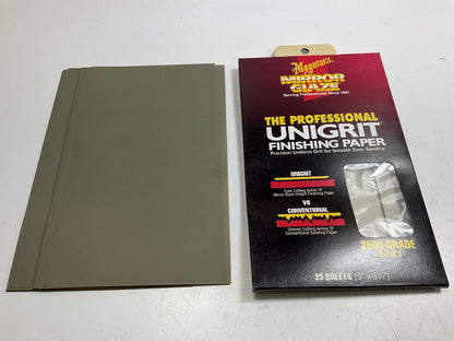 Meguiar's S2025 Mirror Glaze Unigrit Finishing Sand Paper 2000 Grit (25 Sheets)