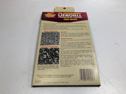 Meguiar's S2025 Mirror Glaze Unigrit Finishing Sand Paper 2000 Grit (25 Sheets)