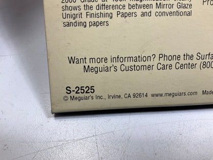 Meguiar's S2025 Mirror Glaze Unigrit Finishing Sand Paper 2000 Grit (25 Sheets)