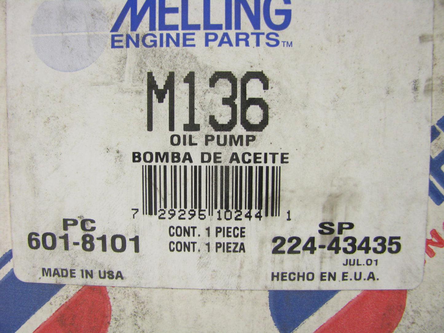 Melling M136 Engine Oil Pump For 1987-1994 GM 2.3L