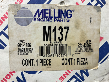 Melling M137 Engine Oil Pump Standard Volume And Pressure 1988-1995 Ford 3.8L V6