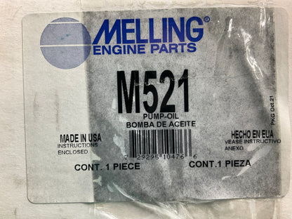 Melling M521 Engine Oil Pump, Standard Volume And Pressure