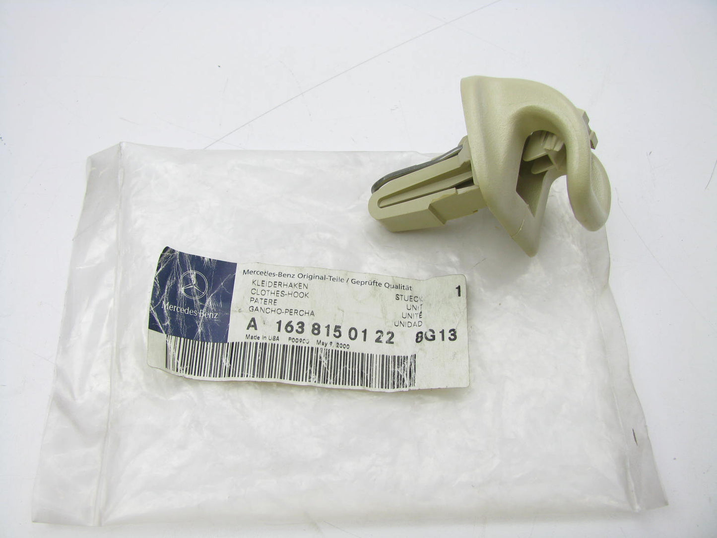 Mercedes-benz W163 16381501228G13 Cargo Net / Coat Clothes Hook JAVA SAND COLOR