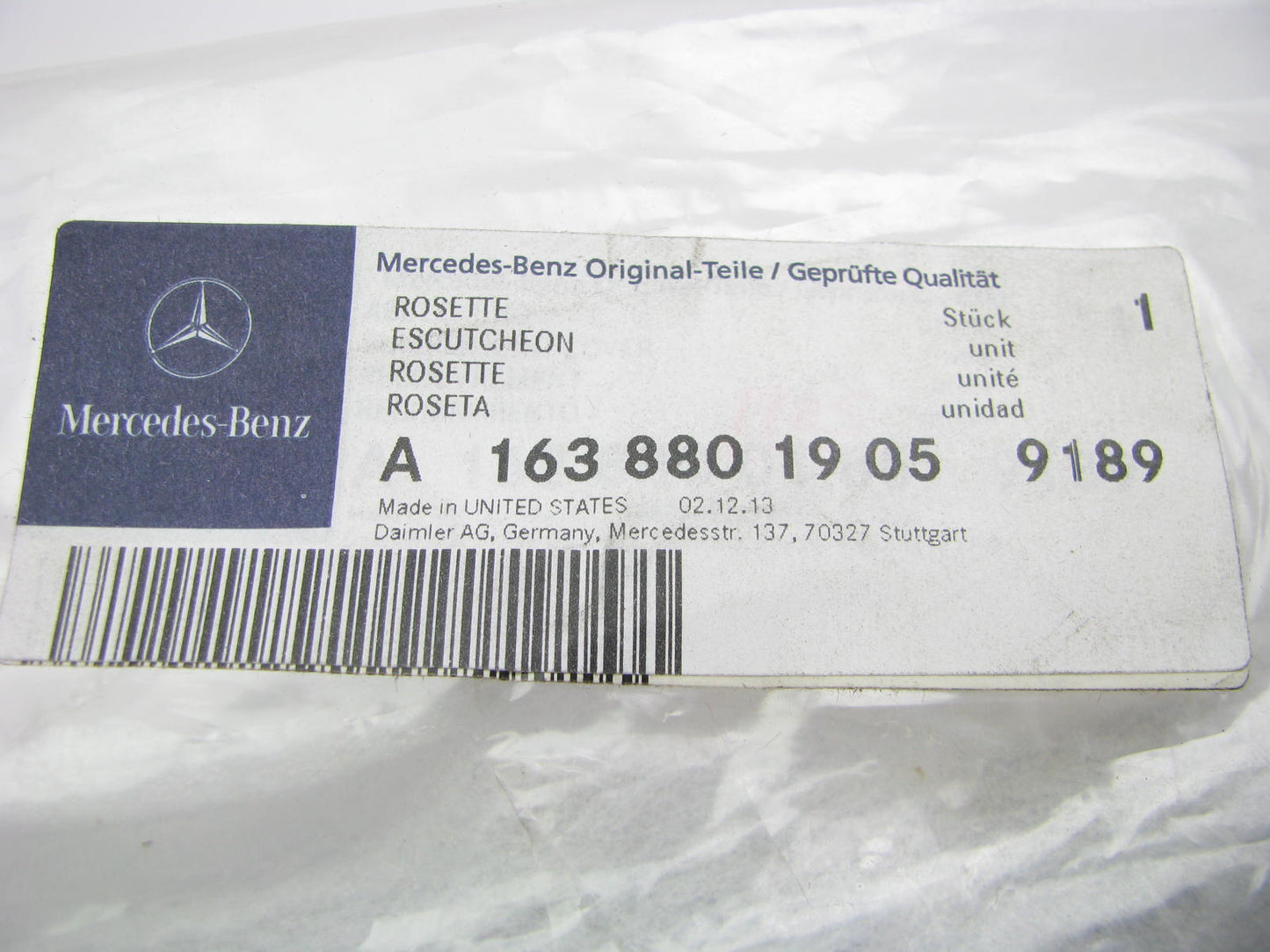 REAR Bumper Left Drivers Corner Cover OEM 2002-2005 Mercedes ML320 ML350 ML500