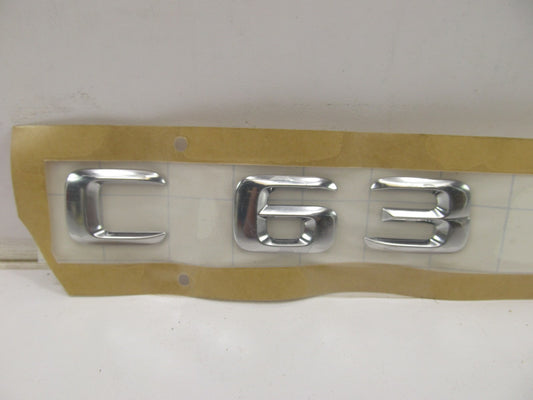 NEW - OUT OF BOX C63 Fender, Trunk, Name Badge Emblem For Mercedes-Benz