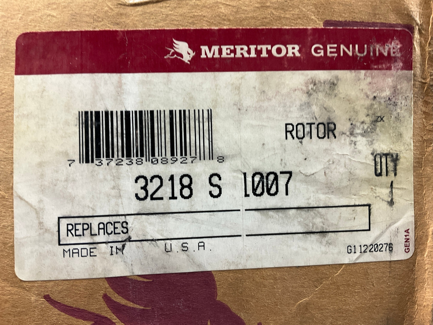Meritor 3218S1007 Air Disc Brake Rotor ADB1560 10 Lug 11-1/4'' Bolt Circle 15.25''