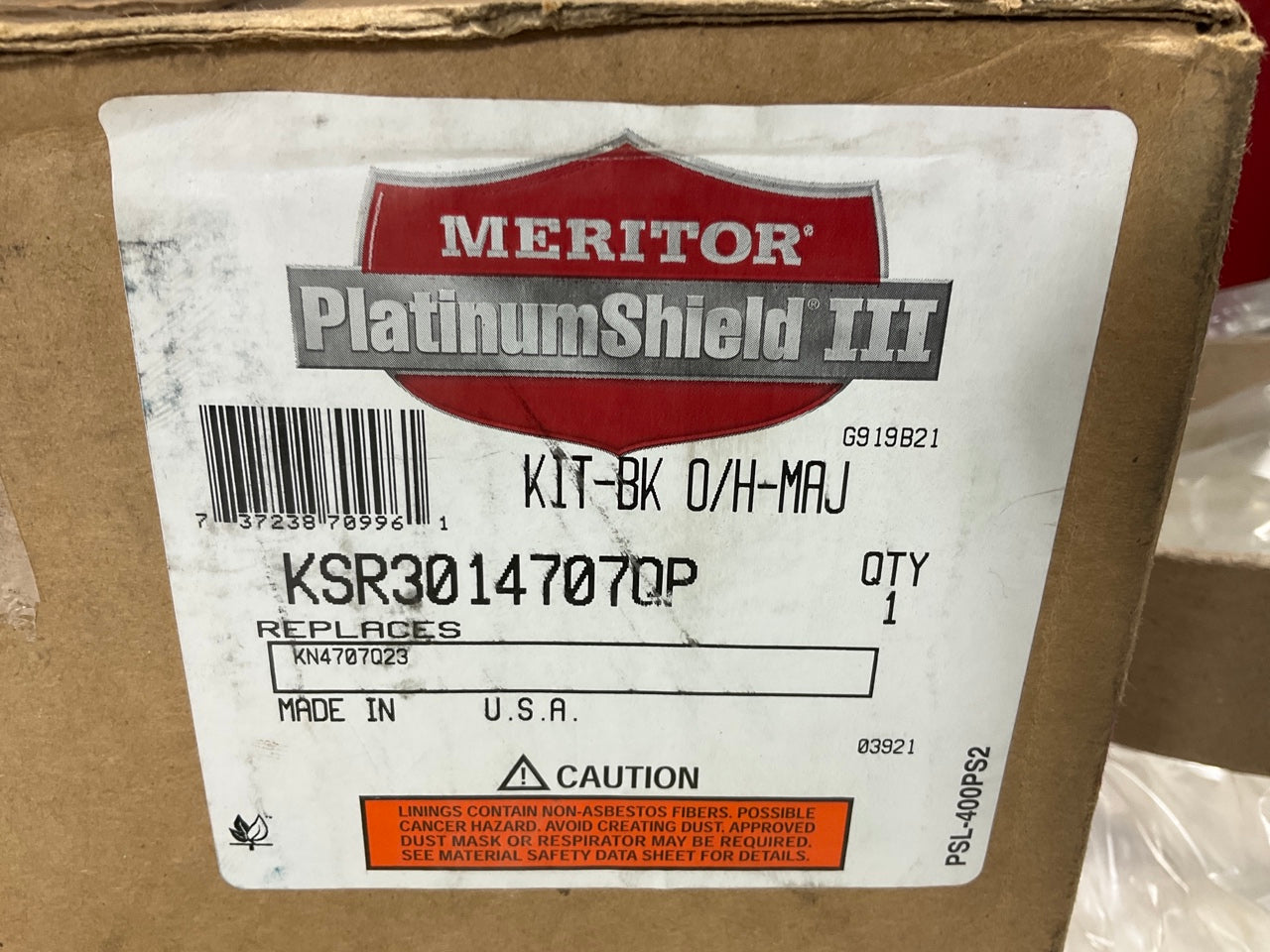 RELINED Meritor KSR3014707QP Drum Brake Shoes, 16-1/2'' X 7'', Q Plus, 23K