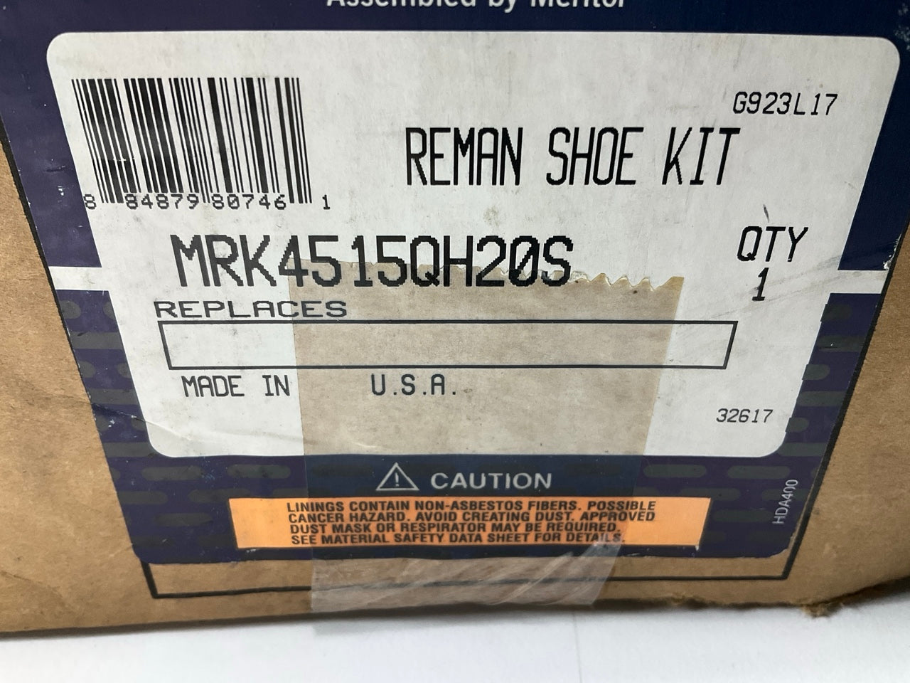 RELINED Meritor MRK4515QH20S Brake Shoes, 16-1/2'' X 7'' For Quick Change ''Q'' 20K