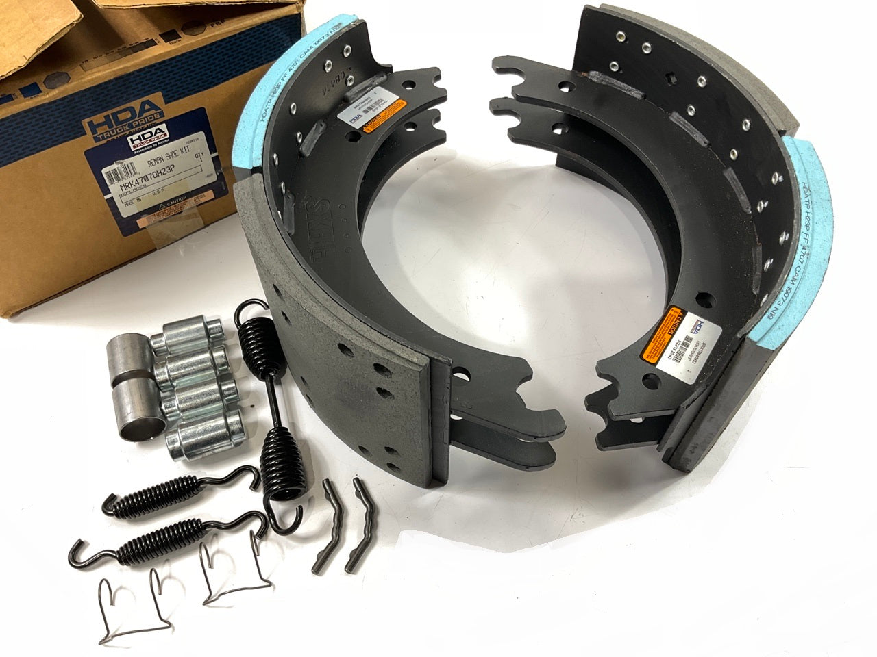 Meritor MRK4707QH23P REMAN Q Plus Drum Brake Shoe Kit, 16.5''x7'' 23K Lining 4707Q