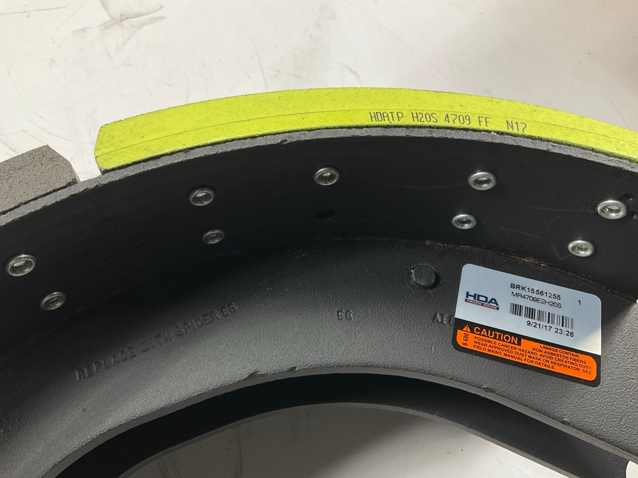RELINED Meritor MRK4709E2H20S Brake Shoes, 16.5'' X 7'' For Eaton ES2 Series 20K