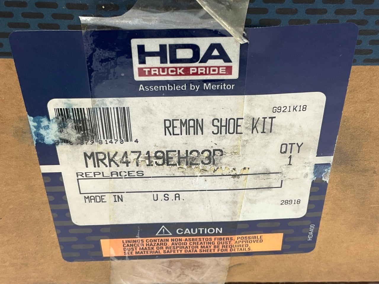 Relined Meritor MRK4719EH23P  16-1/2'' X 5''  # 4719 Brake Shoes With Hardware