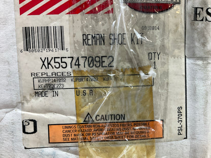 Relined Meritor XK5574709E2 Brake Shoes Kit Eaton ES II 23000 Lbs, 16.5''x7''