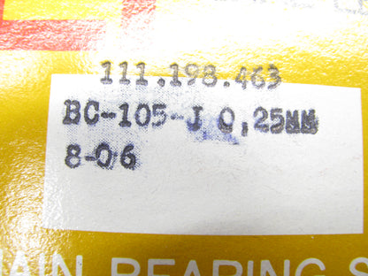 Metal Leve BC-105-J-25MM Main Bearings .25mm For 1960-79 VW 1.2L 1.6L 1.7L 1.8L