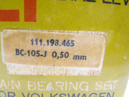 Metal Leve BC-105-J-50MM Main Bearings .50mm For 1960-79 VW 1.2L 1.6L 1.7L 1.8L