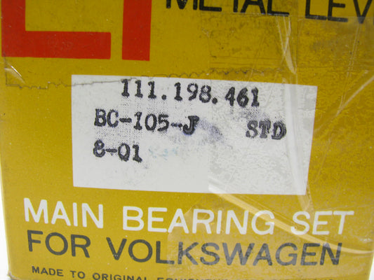 Metal Leve BC-105-J Engine Main Bearings STD For 1960-79 VW 1.2L 1.6L 1.7L 1.8L